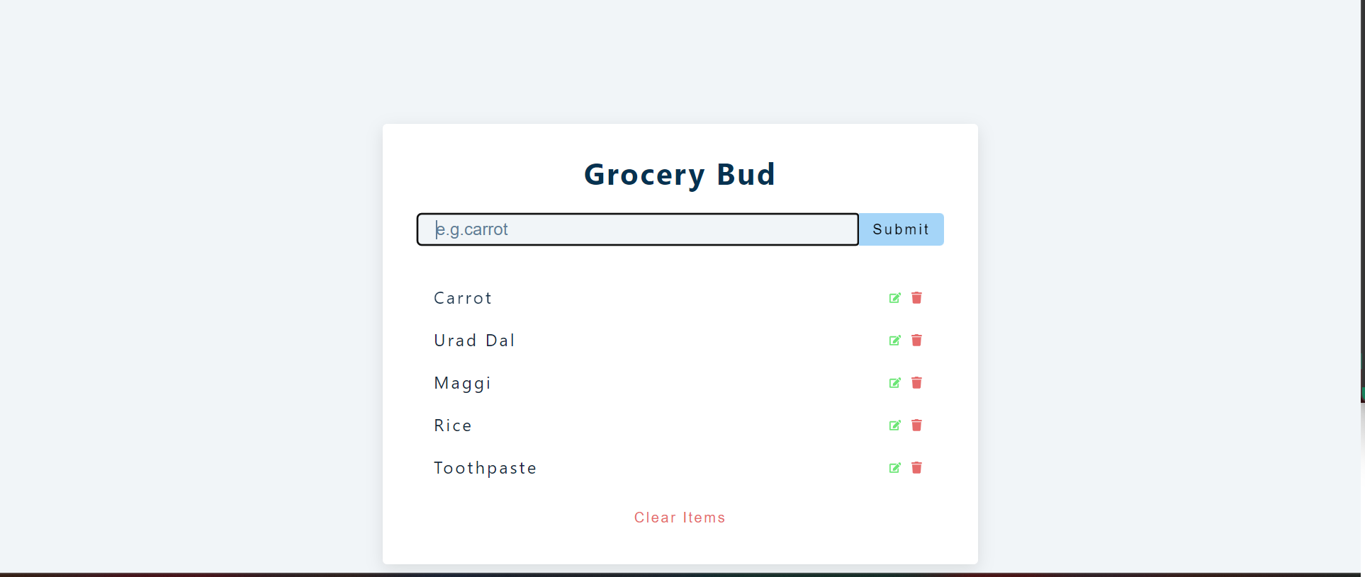 Grocery-bud