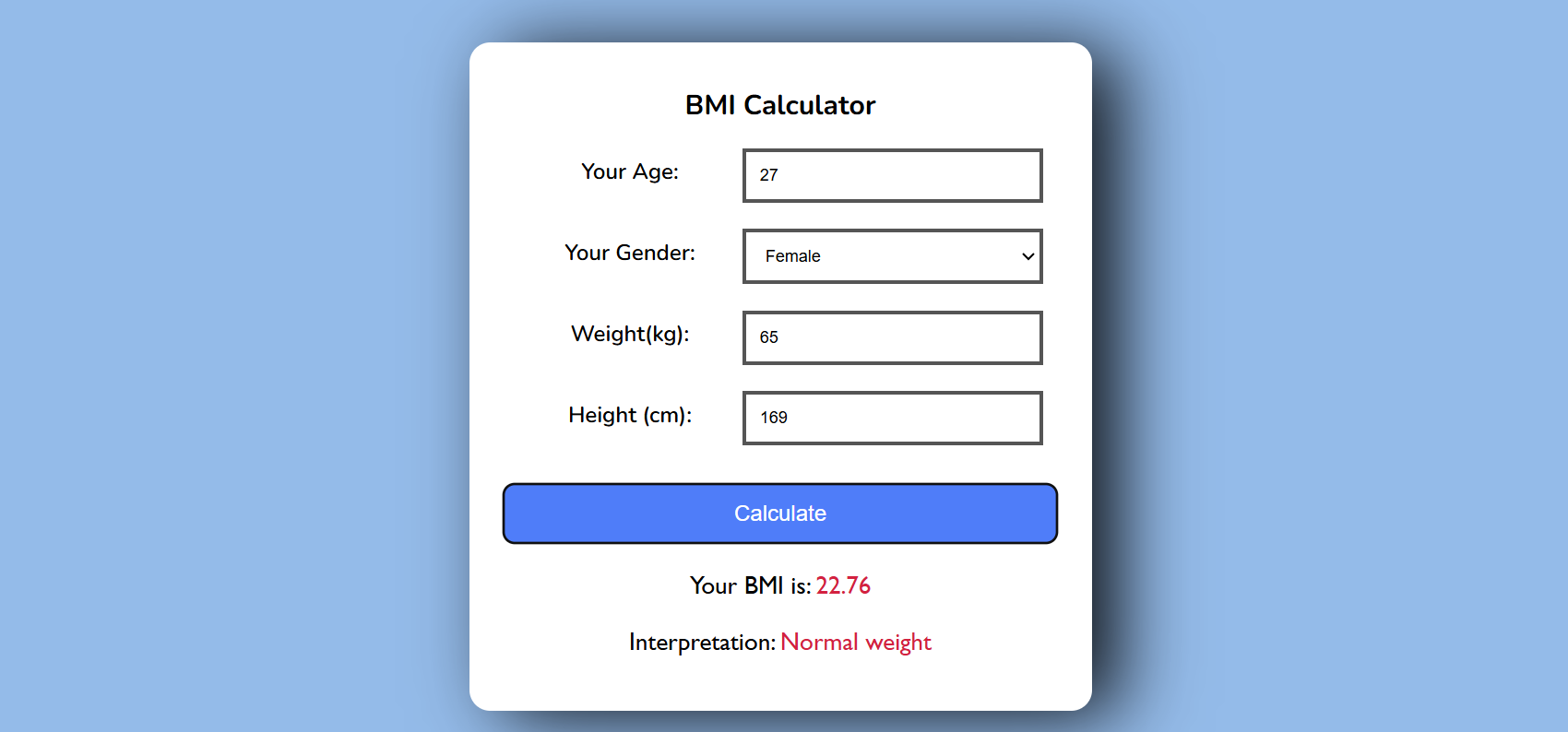 BMI Calculator