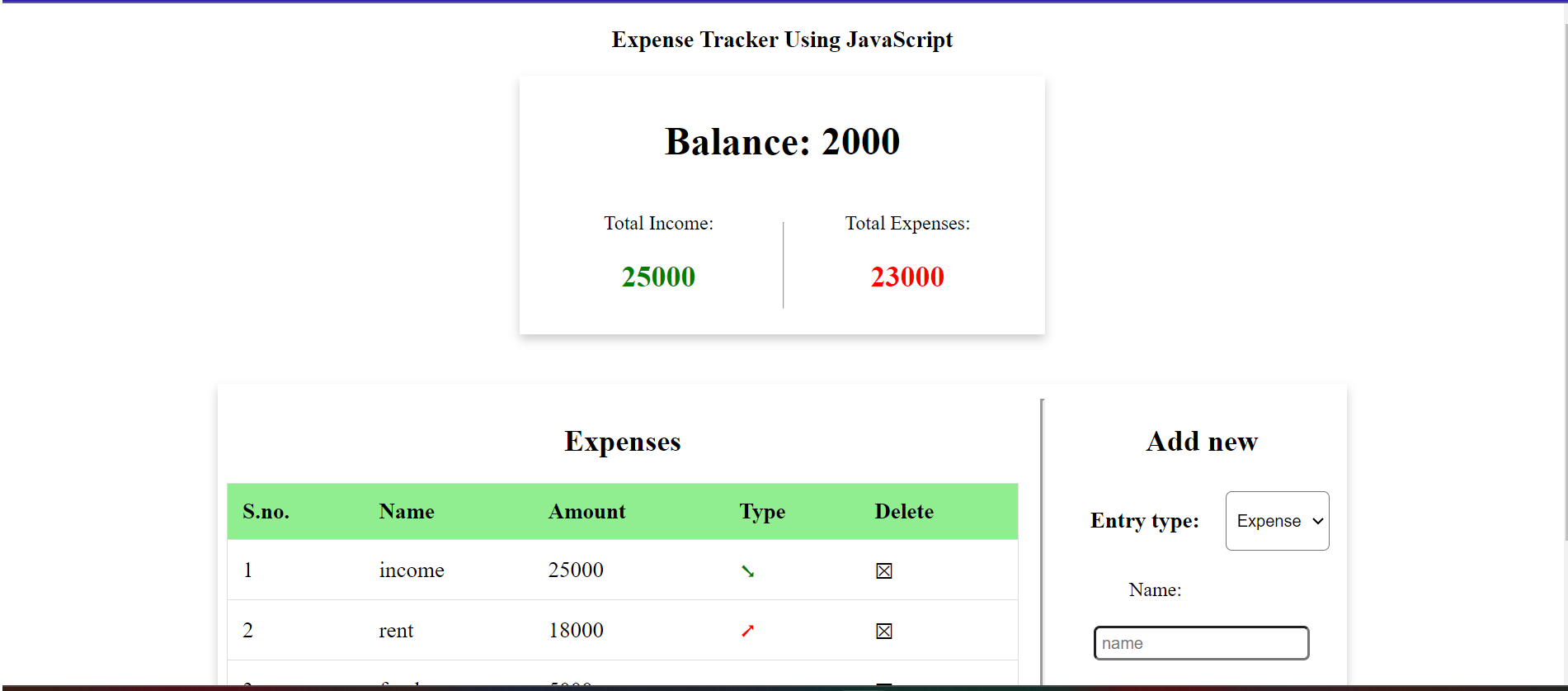 Expense Tracker