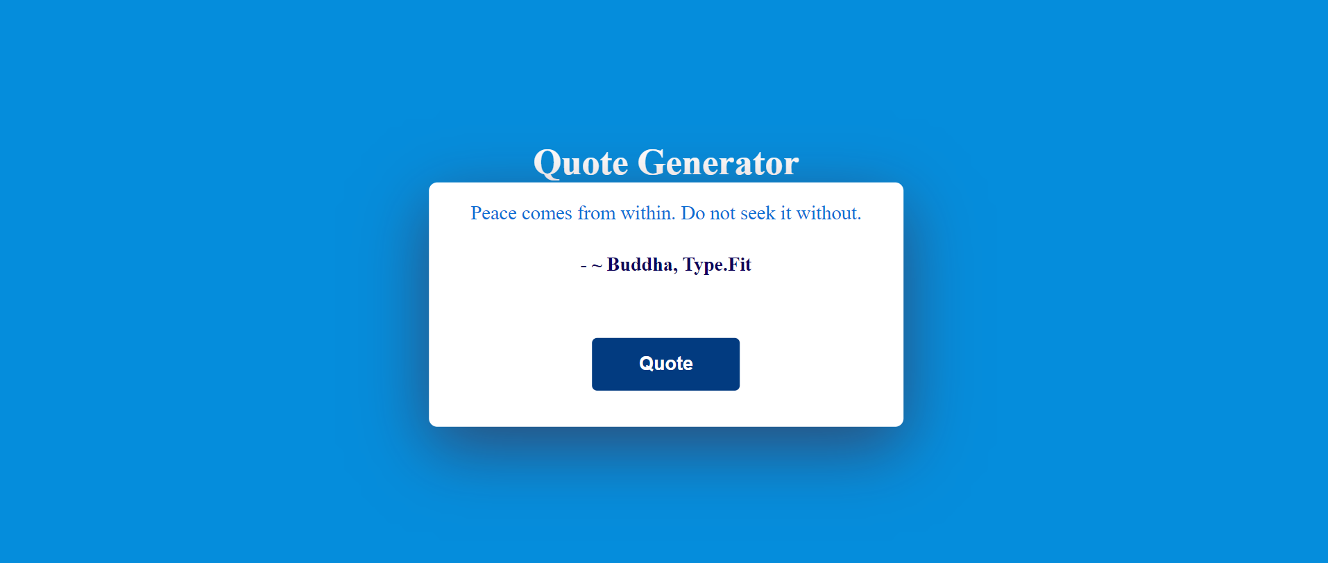 Quote Generator